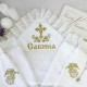 Крестильная крыжма для девочки "Сабина" + мешочек